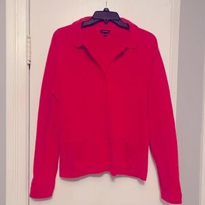 Talbots Women’s bright pink cardigan. Size large. EC-don’t think I ever wore!